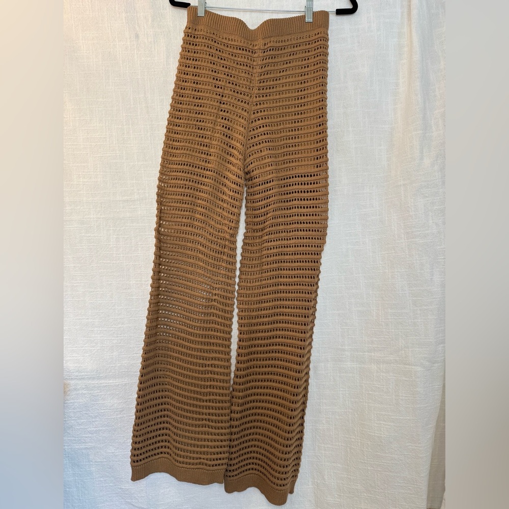 Forever 21 Brown Crochet Knit Pants
